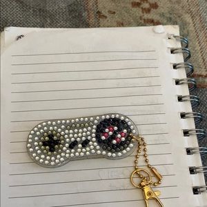 Rhinestone Game Controller Keychain